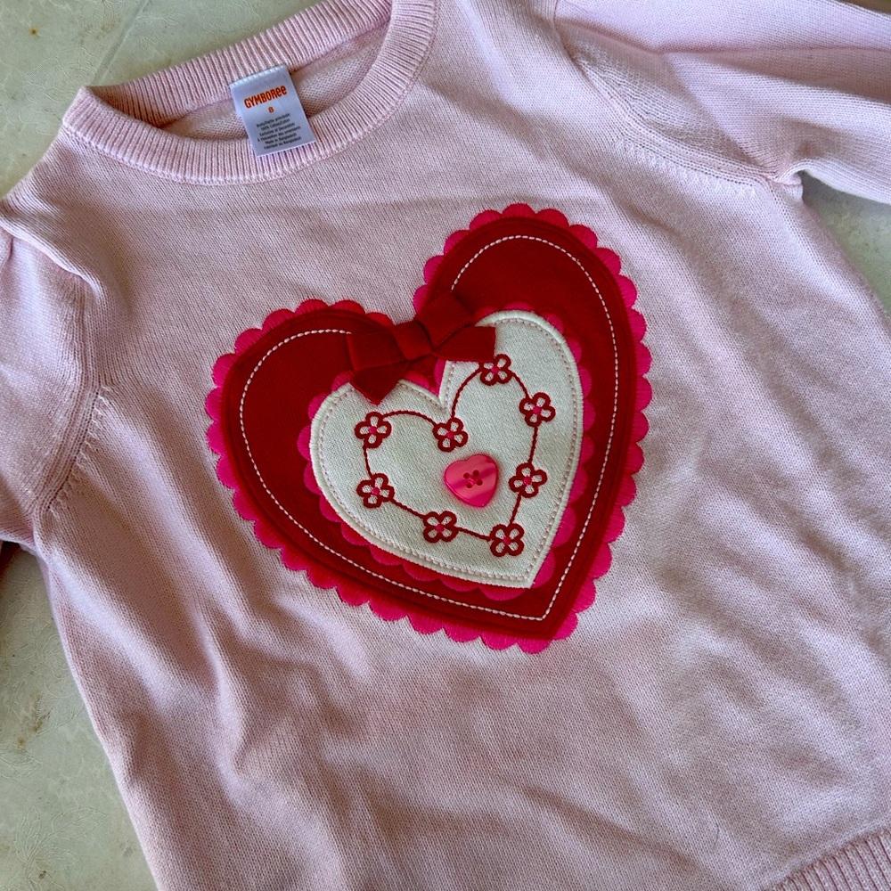 Gymboree Heart Sweater Girls Size 8